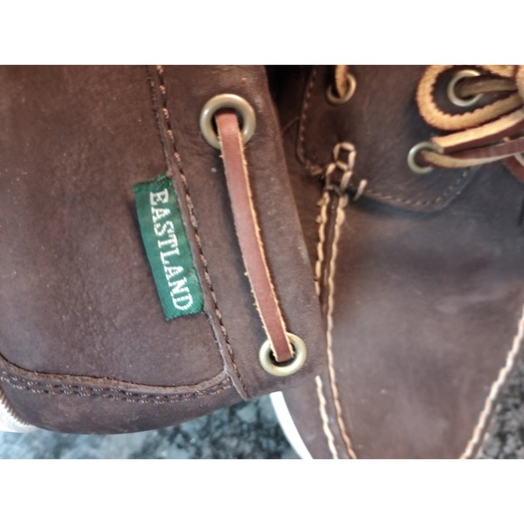 Eastland Men 9D Yarmouth Slip On Deck Boat Moc Shoes Brown Nubuck Memory Foam - Picture 7 of 8